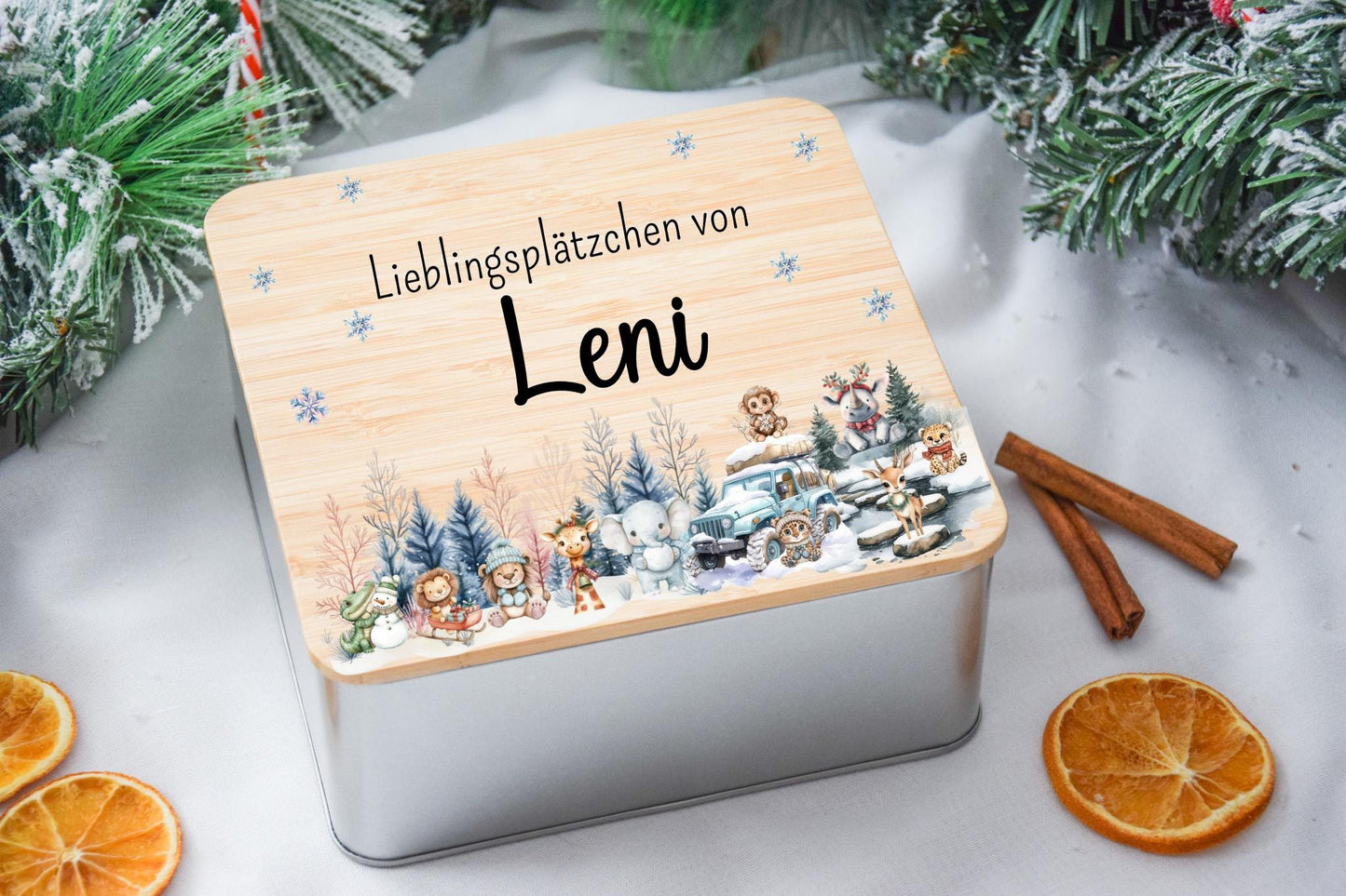 Keksdose Weihnachten - Safari Woodland Tieren