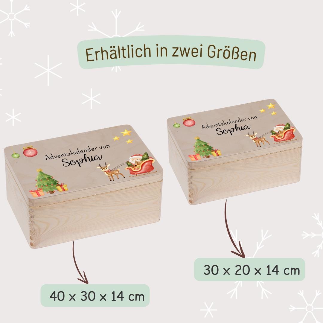 Adventskalender - Weihnachtsmann und Reh
