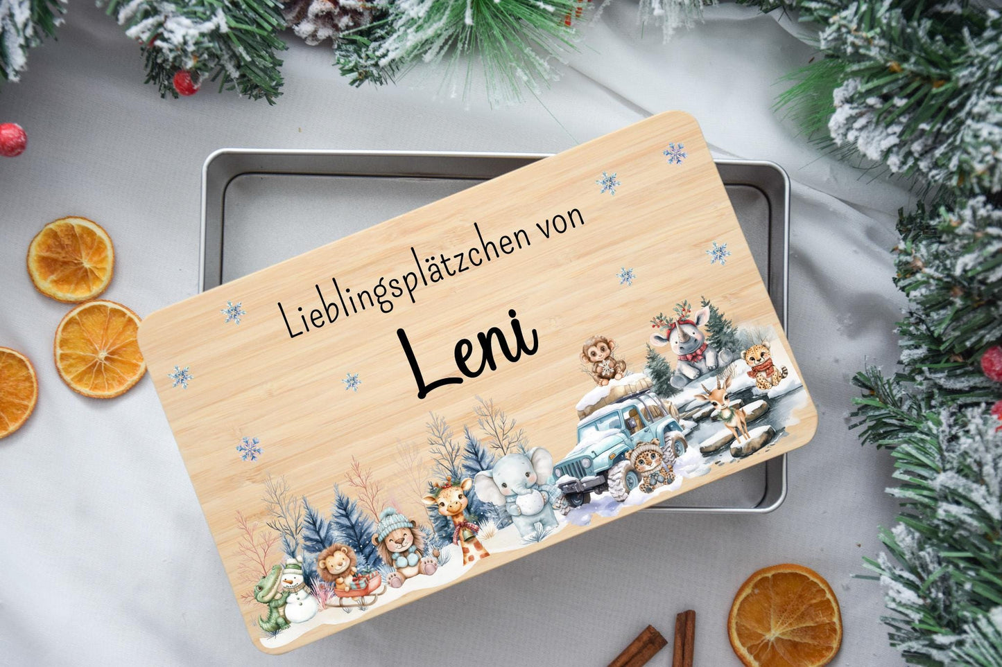 Keksdose Weihnachten - Safari Woodland Tieren
