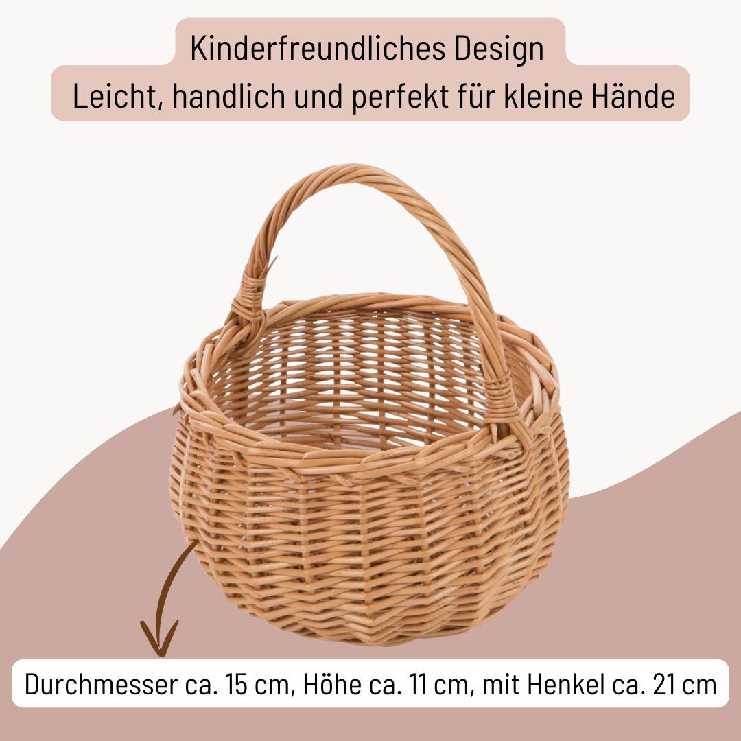 Osterkorb Kinder - mit Blumen und Schmetterling