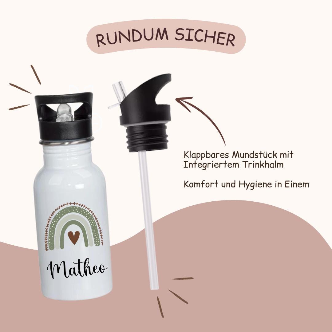 Trinkflasche Kinder - Regenbogen