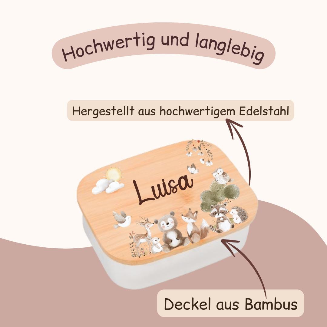 Brotdose & Trinkflasche Set - Woodlandtieren