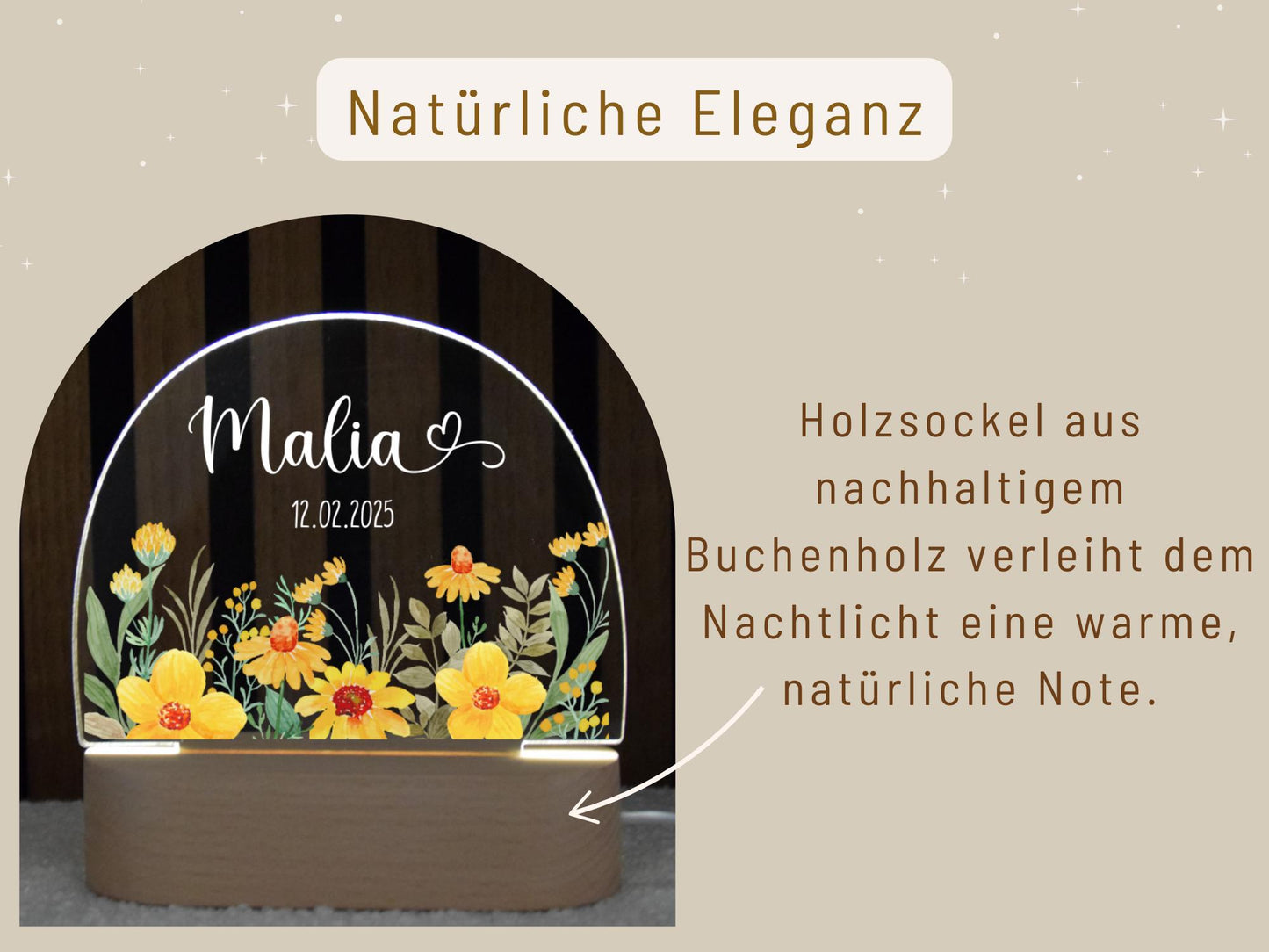 Nachtlicht "gelbe Blumen"