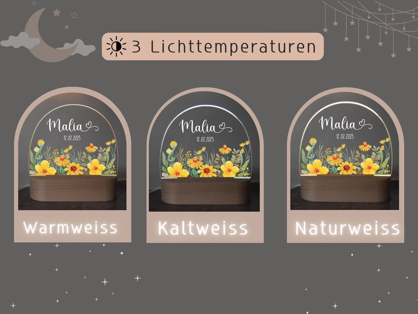 Nachtlicht "gelbe Blumen"