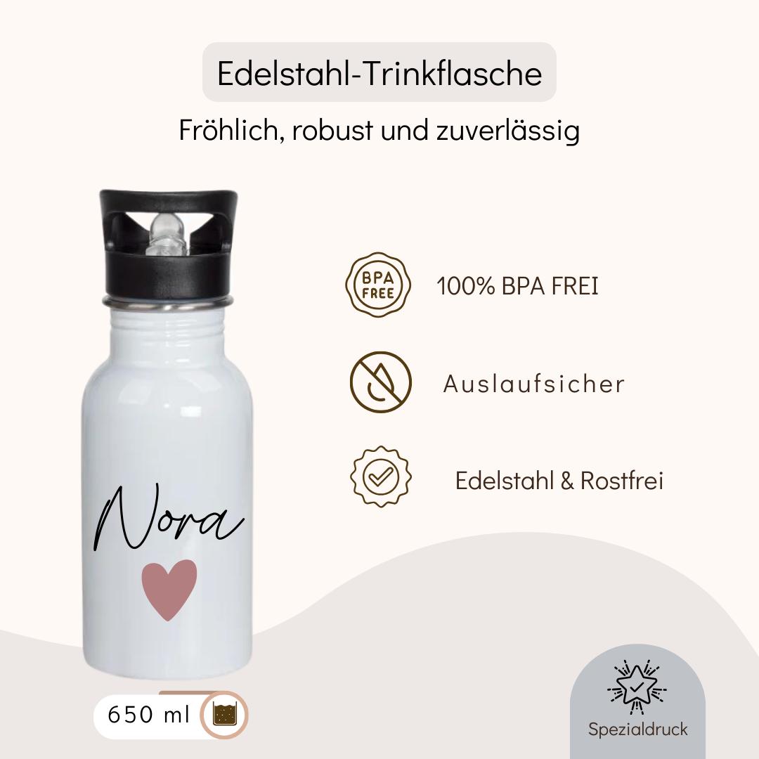 Personalisierte Edelstahl Trinkflasche mit Namen