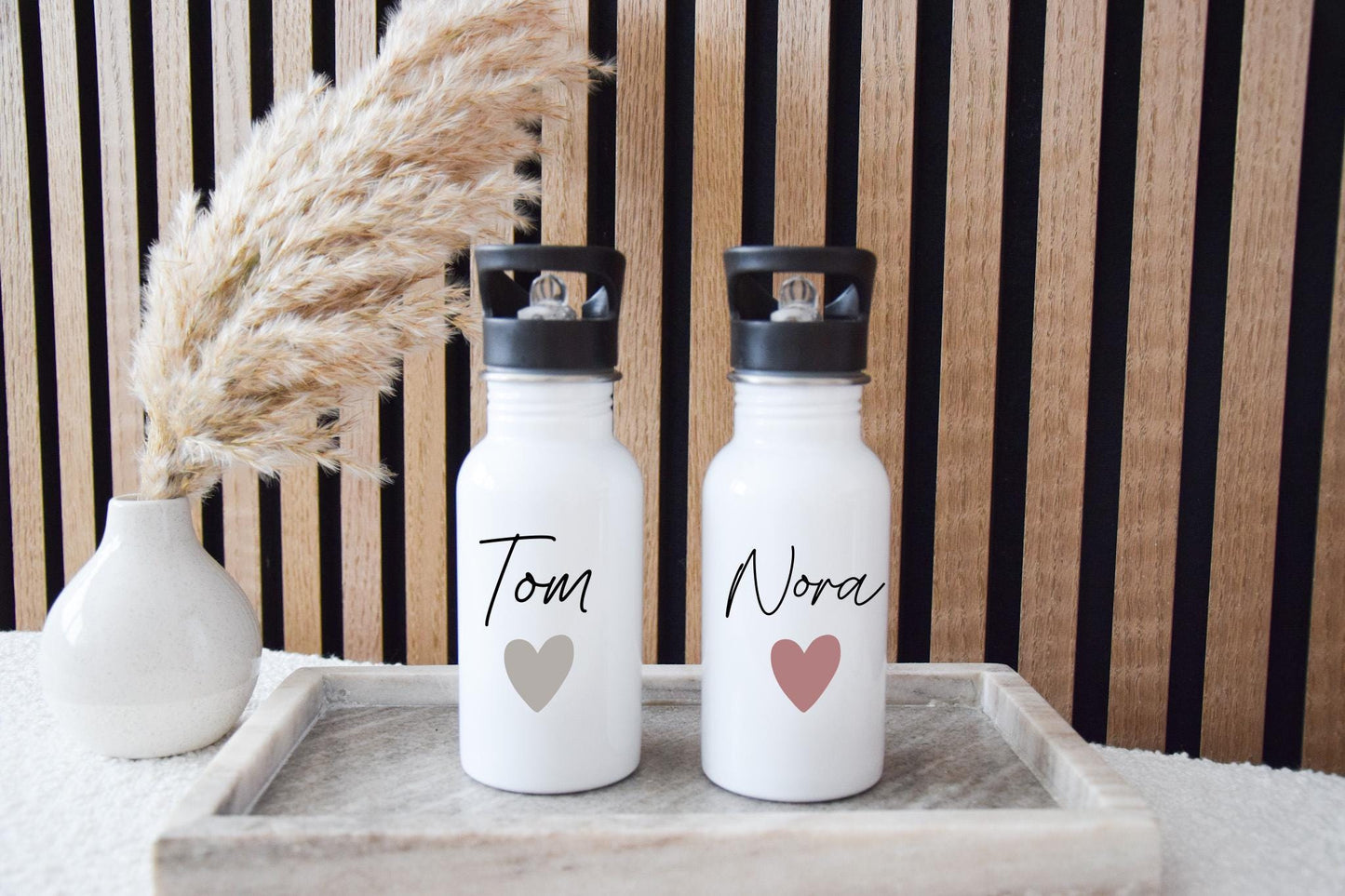 Personalisierte Edelstahl Trinkflasche mit Namen