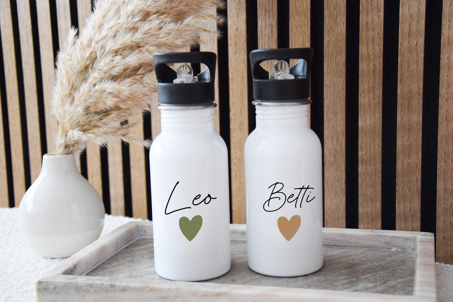 Personalisierte Edelstahl Trinkflasche mit Namen