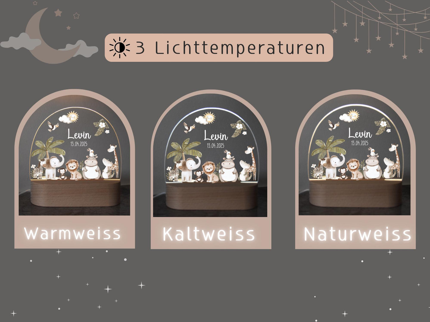 Nachtlicht mit Woodlandtieren