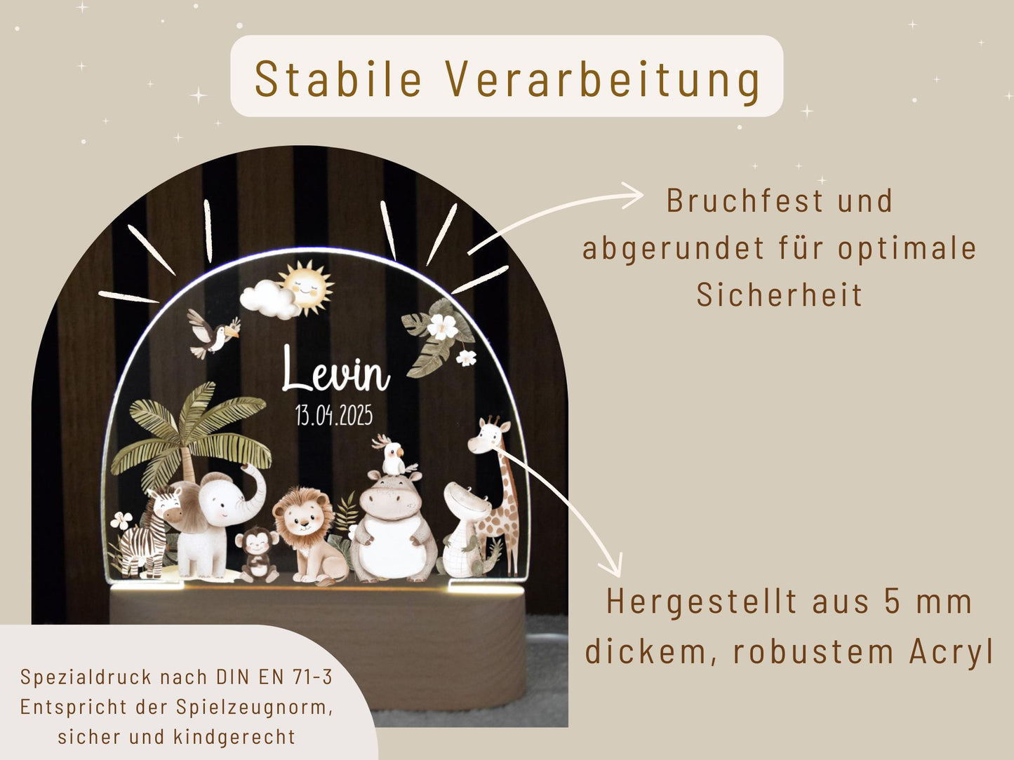 Nachtlicht mit Woodlandtieren