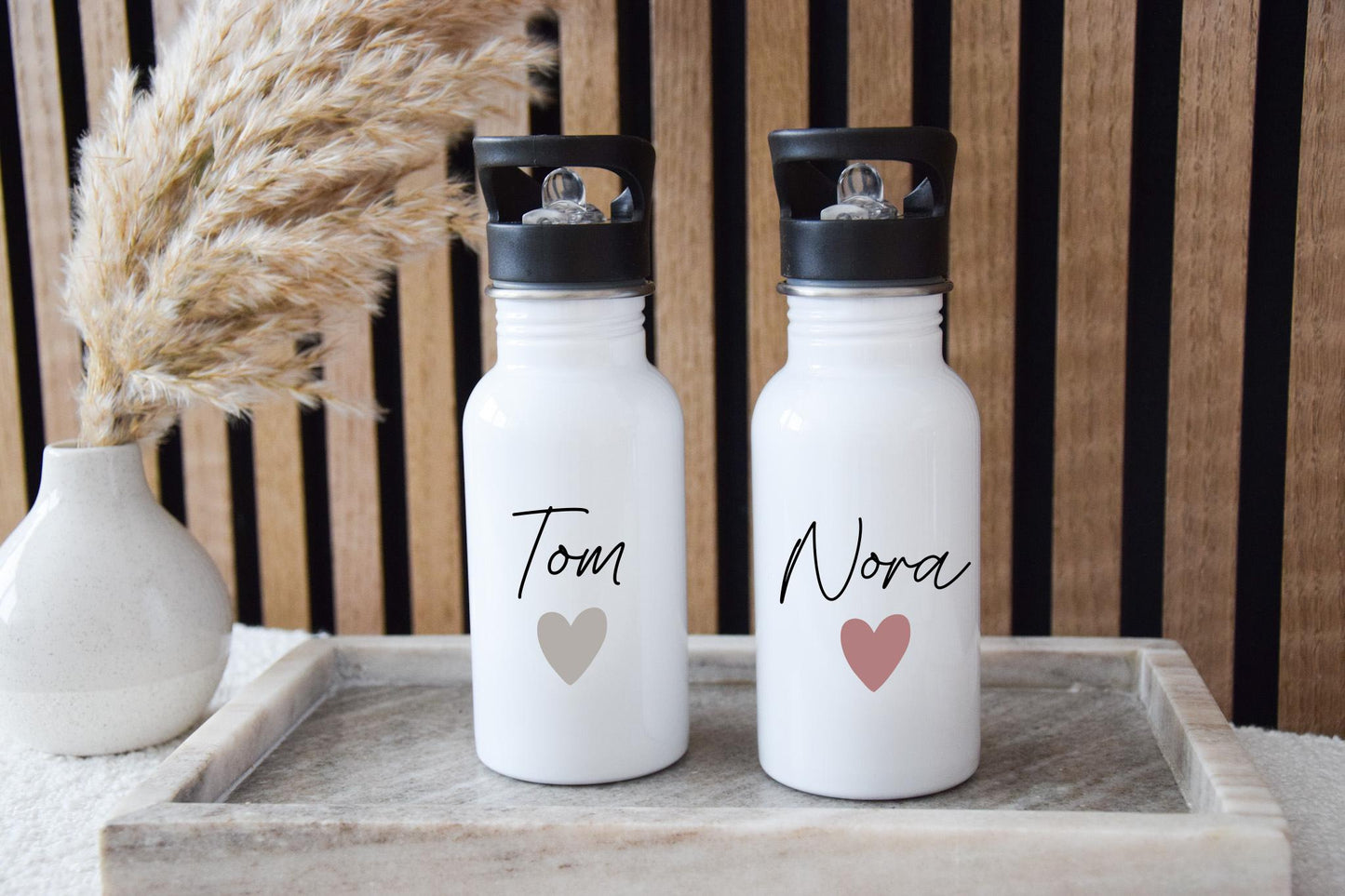 Personalisierte Edelstahl Trinkflasche mit Namen