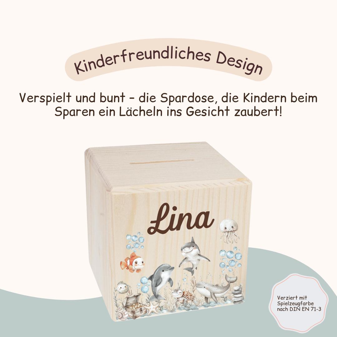 Spardose mit Meerestieren