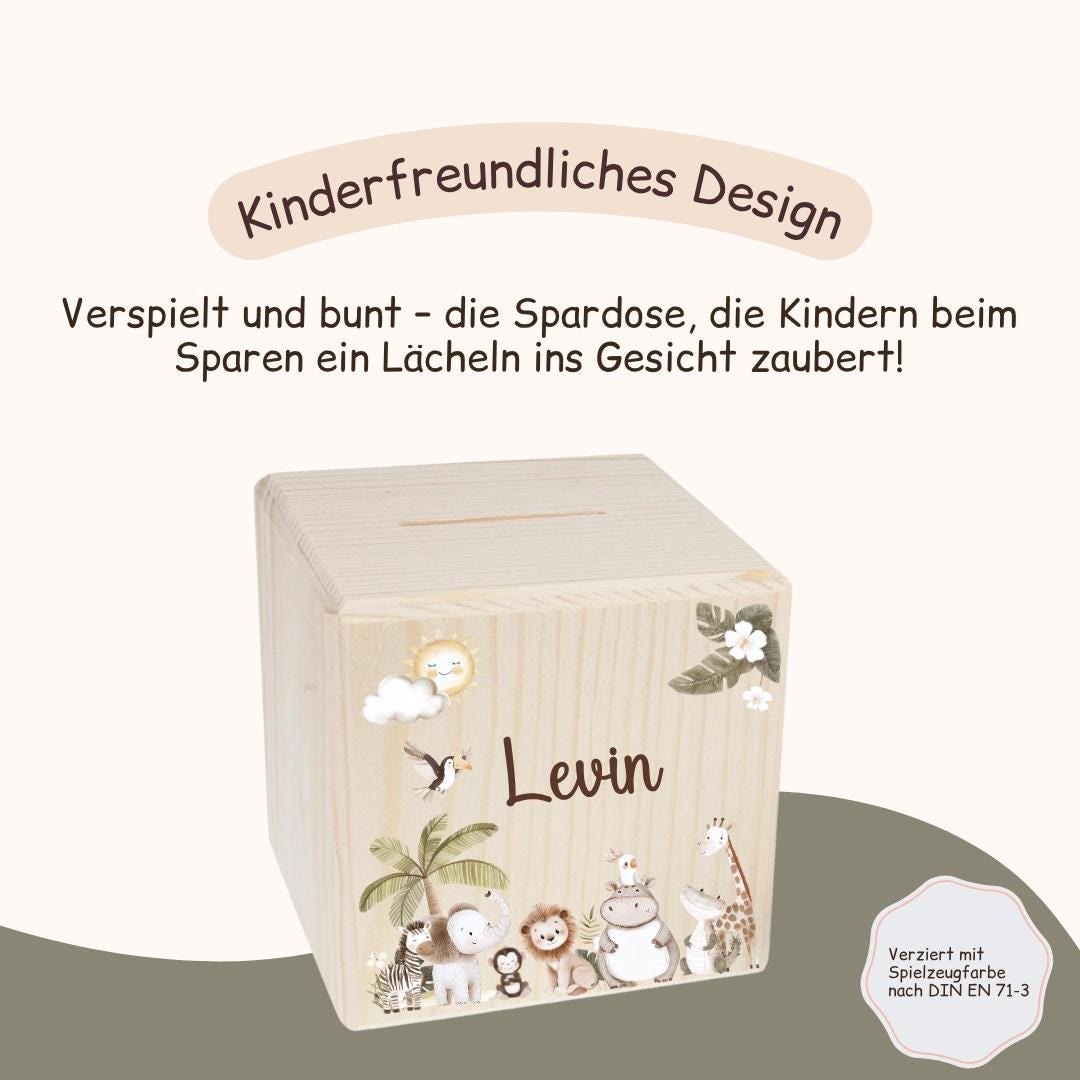 Spardose mit Woodlandtieren