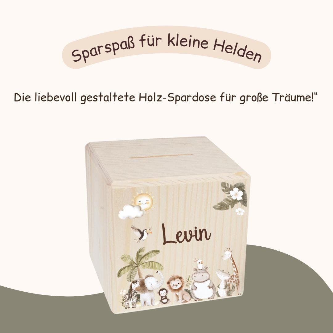 Spardose mit Woodlandtieren