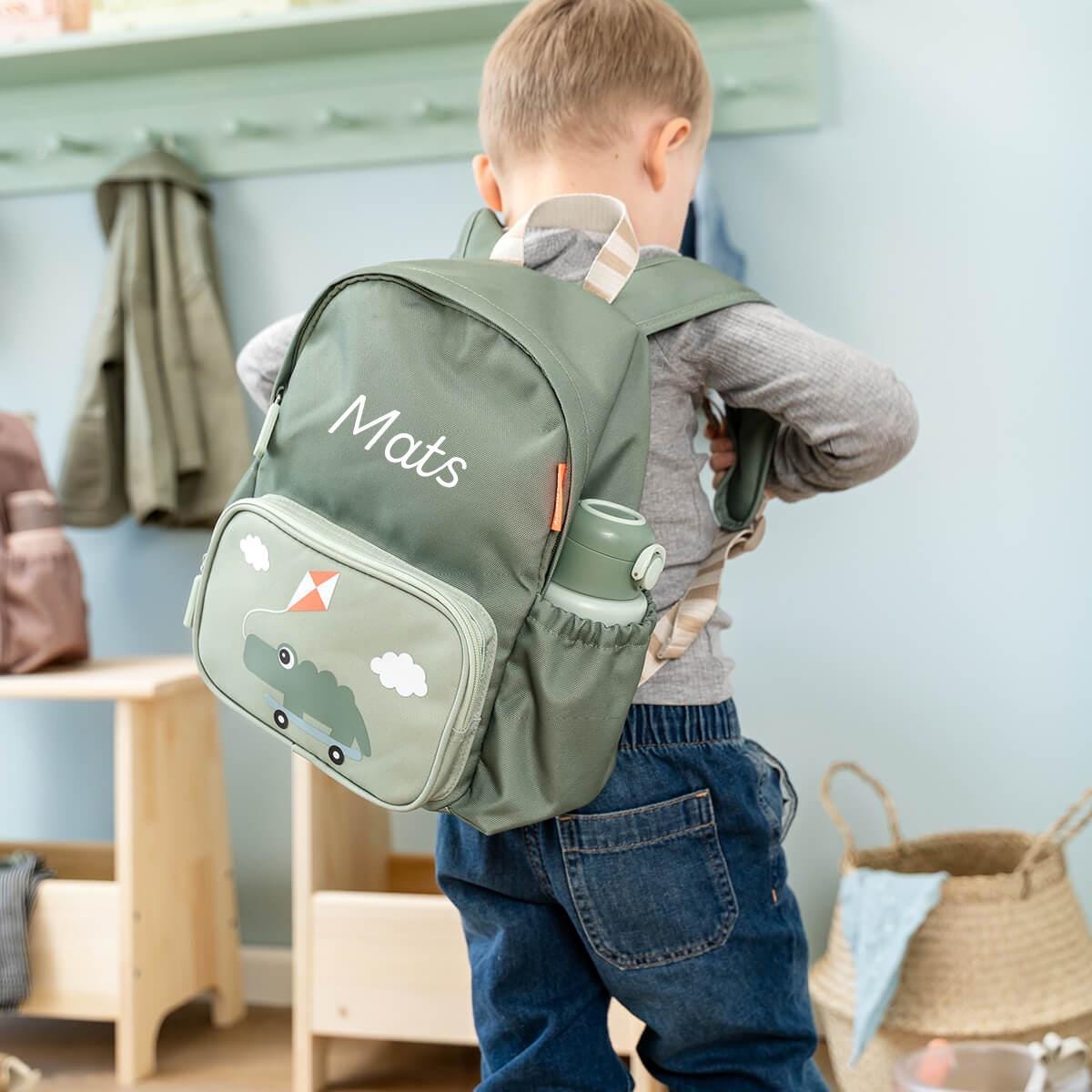 Kindergartenrucksack - Rosa, Grün, Blau und Sand