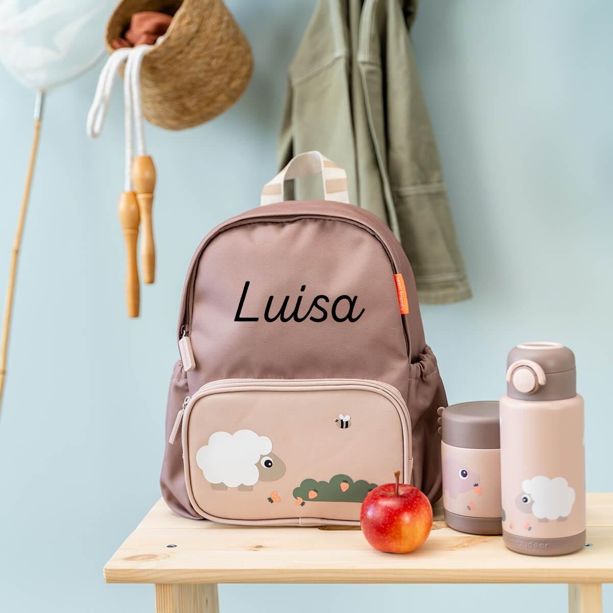 Kindergartenrucksack - Rosa, Grün, Blau und Sand