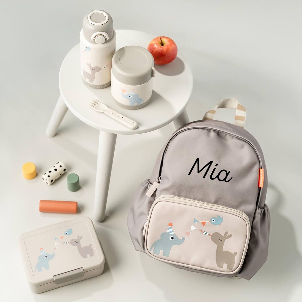 Kindergartenrucksack - Rosa, Grün, Blau und Sand