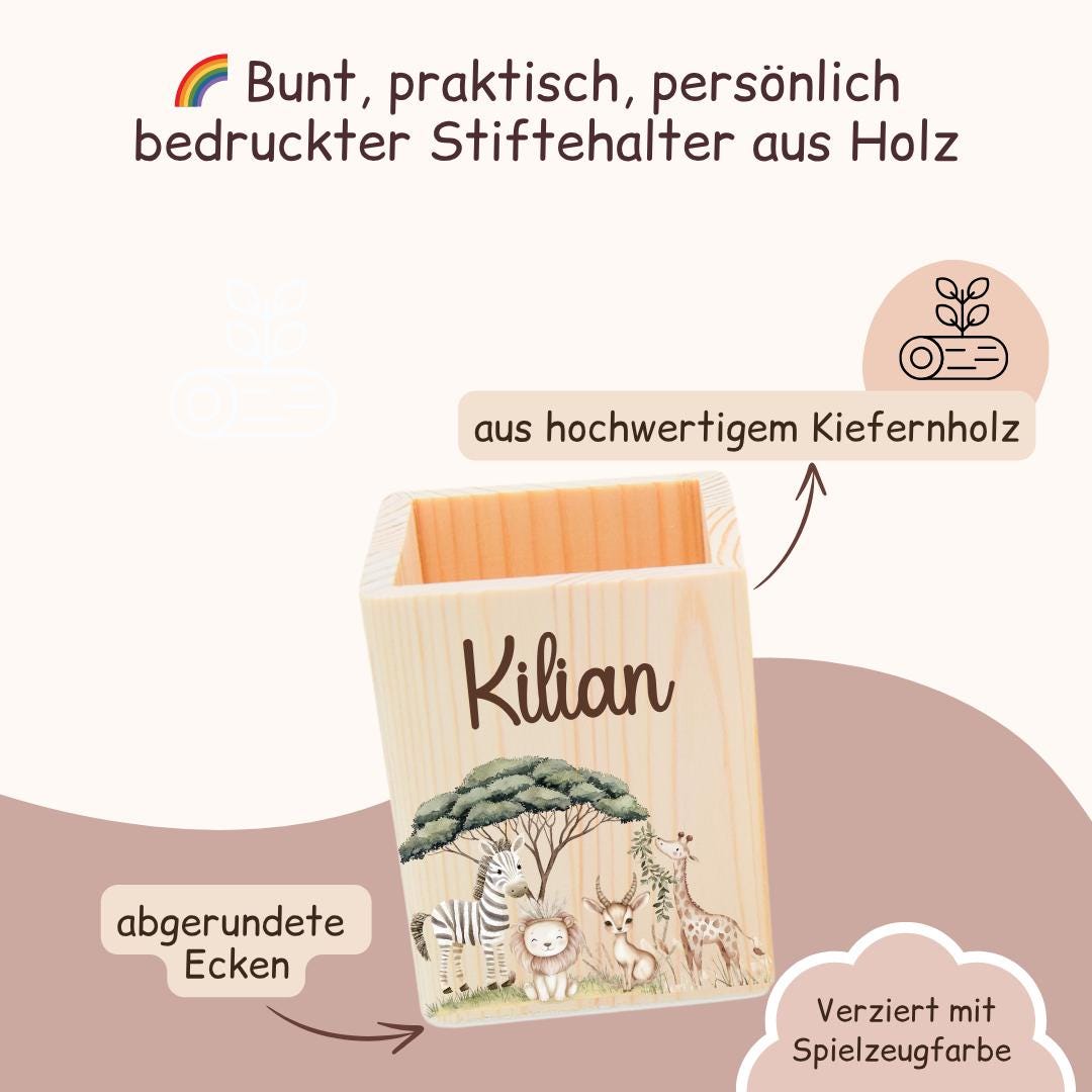 Stiftehalter, Stiftebox, Stiftehalter Kinder, Schulanfang Geschenk, Einschulung, Stiftehalter Holz, Schulkind 2025, Einschulungsgeschenke,