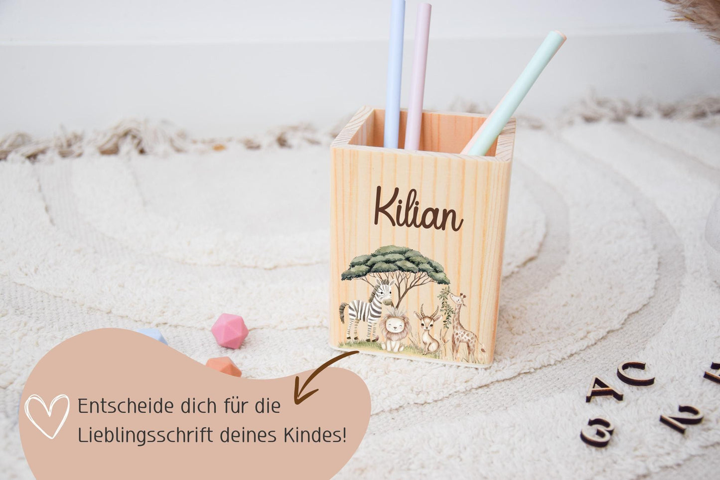 Stiftehalter, Stiftebox, Stiftehalter Kinder, Schulanfang Geschenk, Einschulung, Stiftehalter Holz, Schulkind 2025, Einschulungsgeschenke,