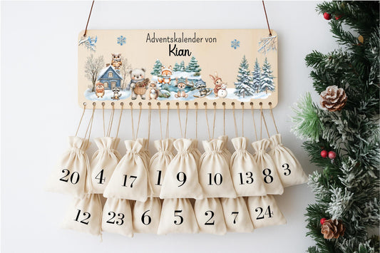 Adventskalender Kinder  - Woodlandtieren