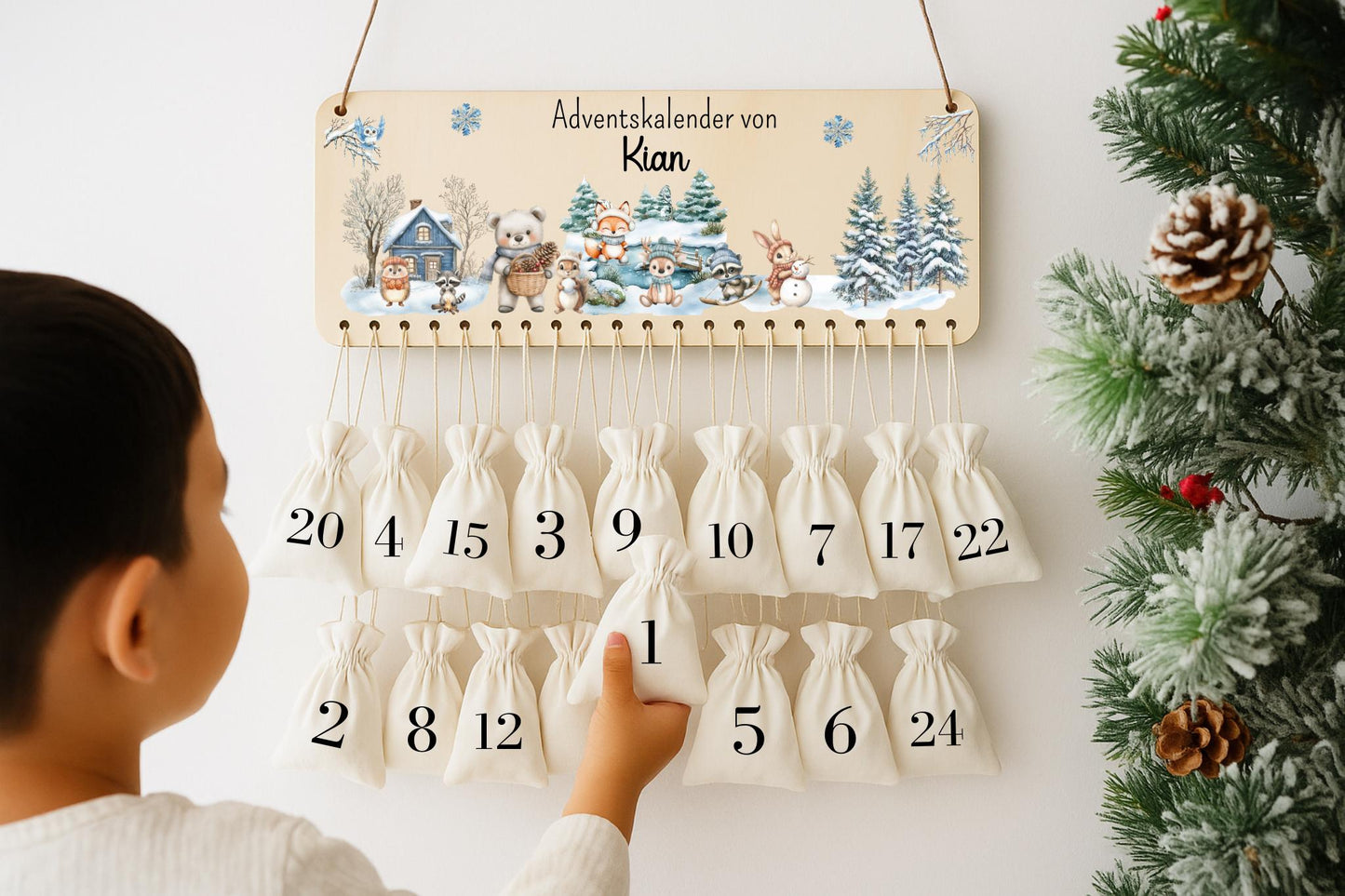 Adventskalender Kinder  - Woodlandtieren