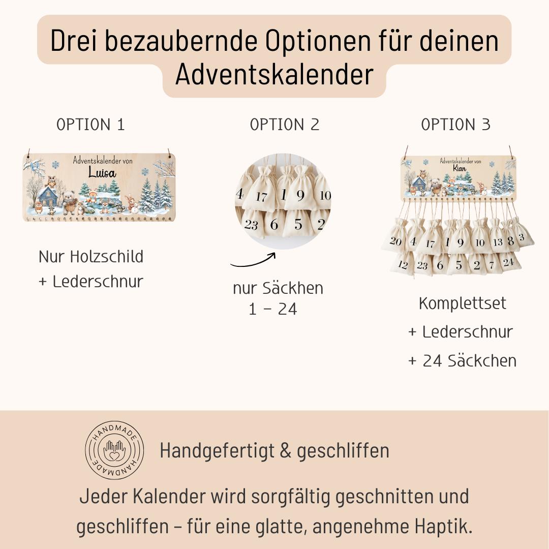 Adventskalender Kinder  - Woodlandtieren