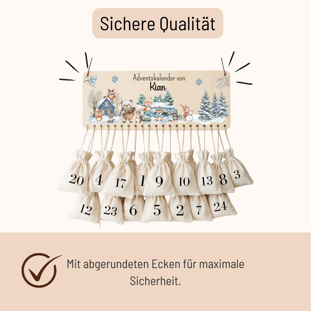 Adventskalender Kinder  - Woodlandtieren