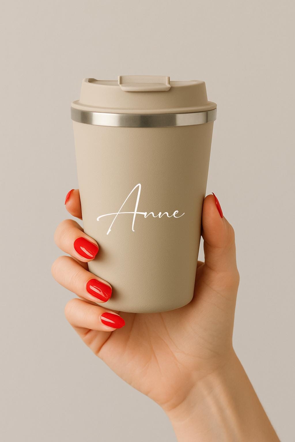 Thermobecher - Beige, Schwarz, Petrol