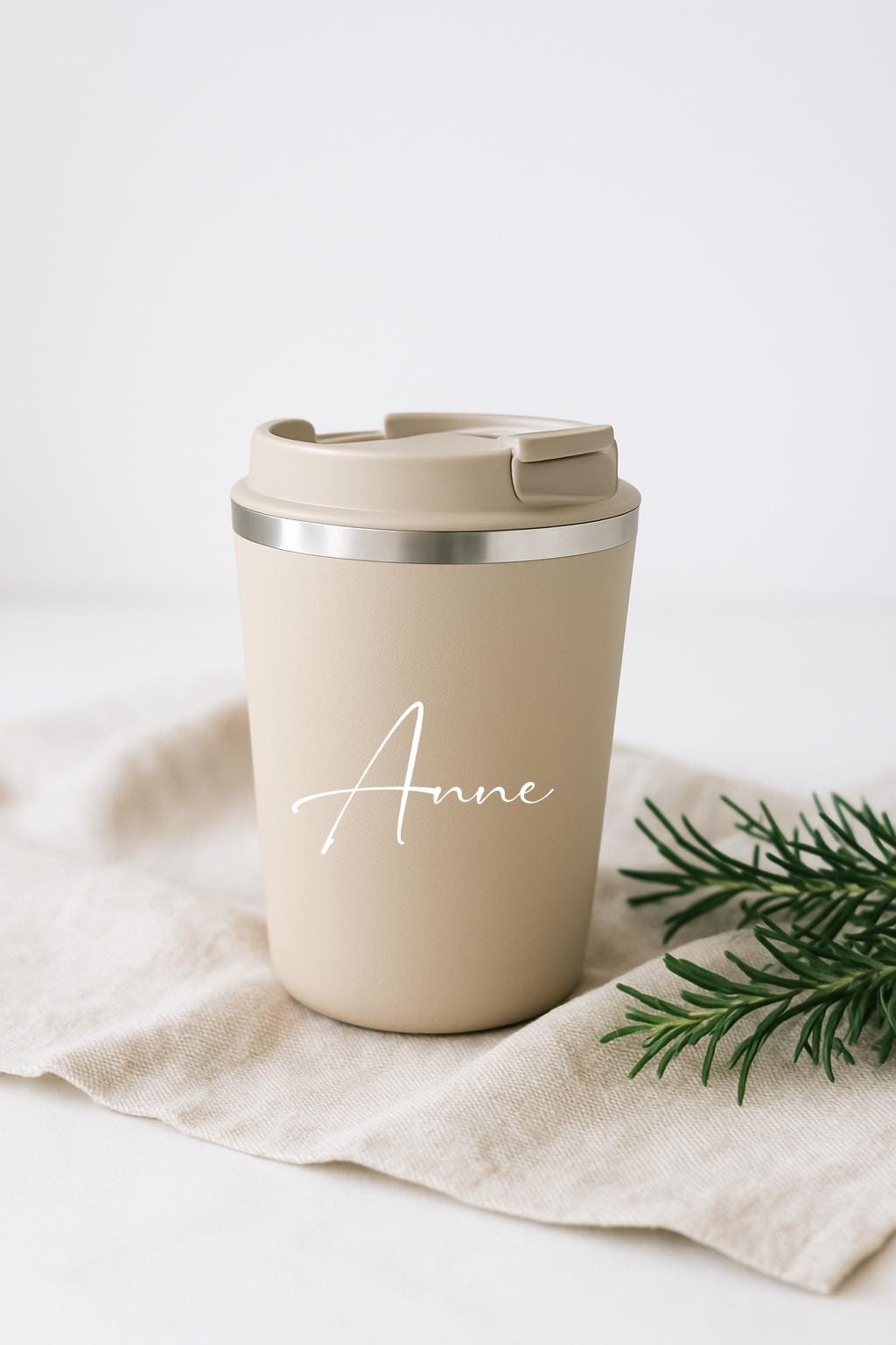 Thermobecher - Beige, Schwarz, Petrol
