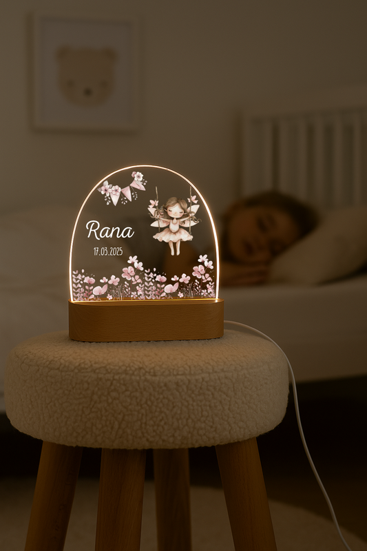 Nachtlicht Kinder - Blumenwiese - Fee