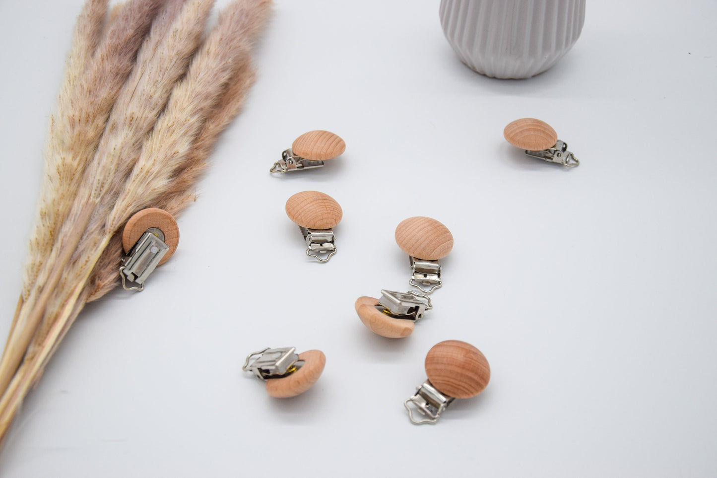 Houten clip gepersonaliseerde speenkettingclips met gravure