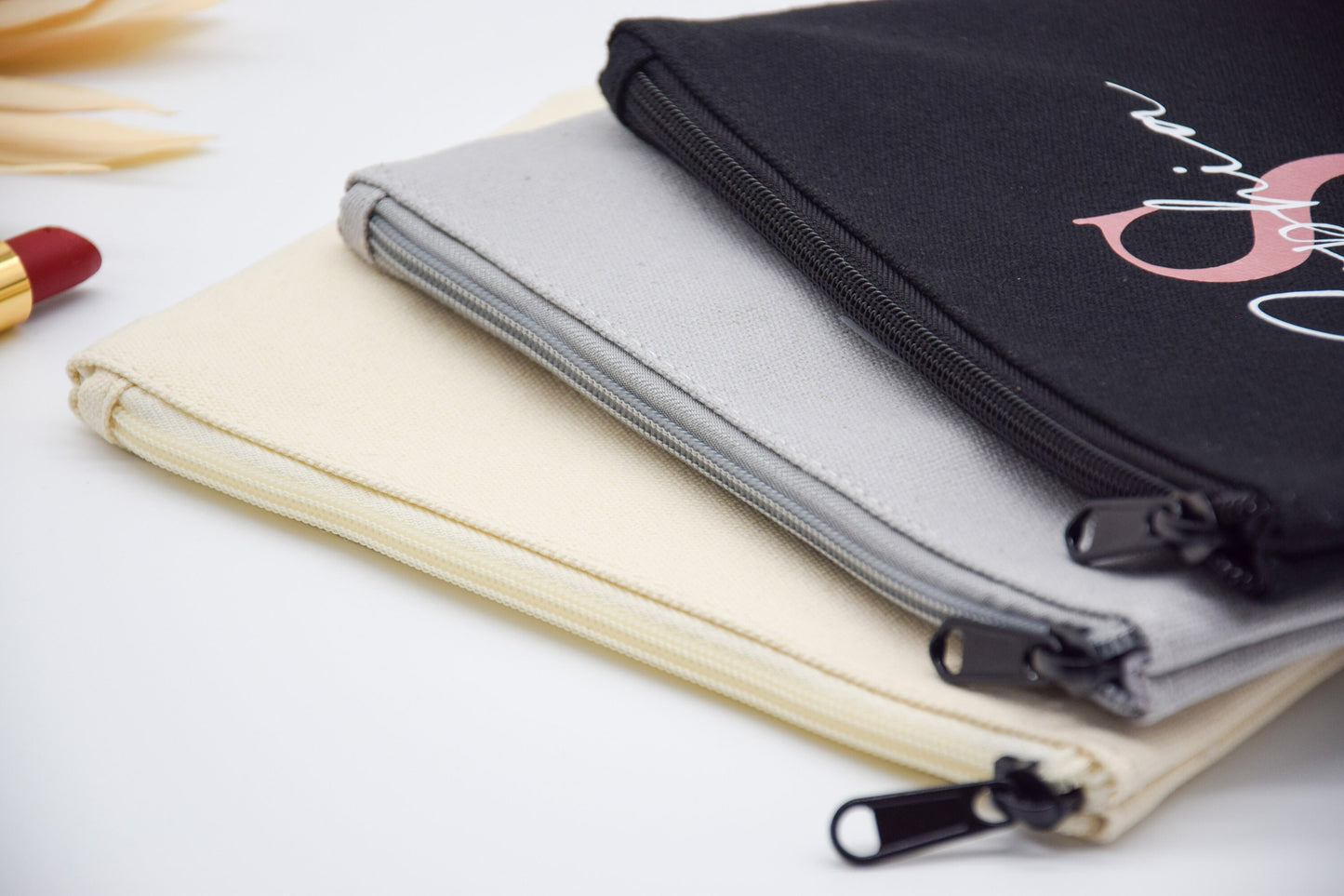 Personalisierte Kosmetiktasche mit Namen und Intital