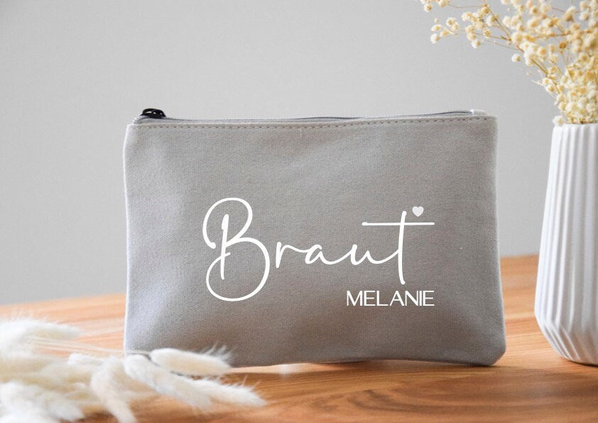 Personalisierte Kosmetiktasche mit Namen - Braut