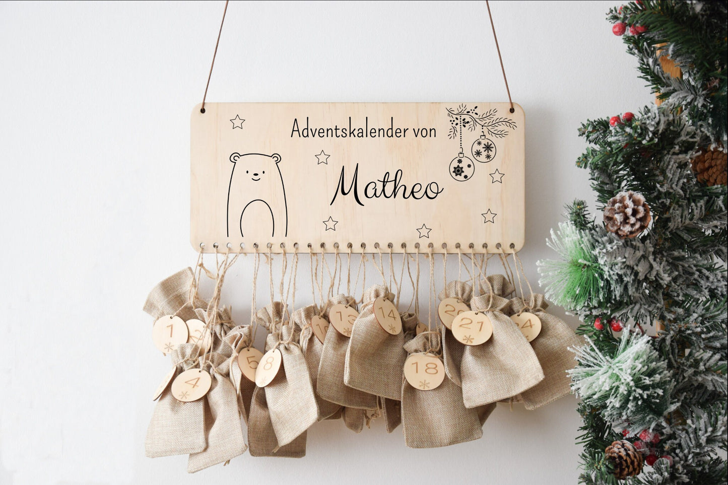 Calendrier de l'Avent pour enfants avec différents motifs d'animaux