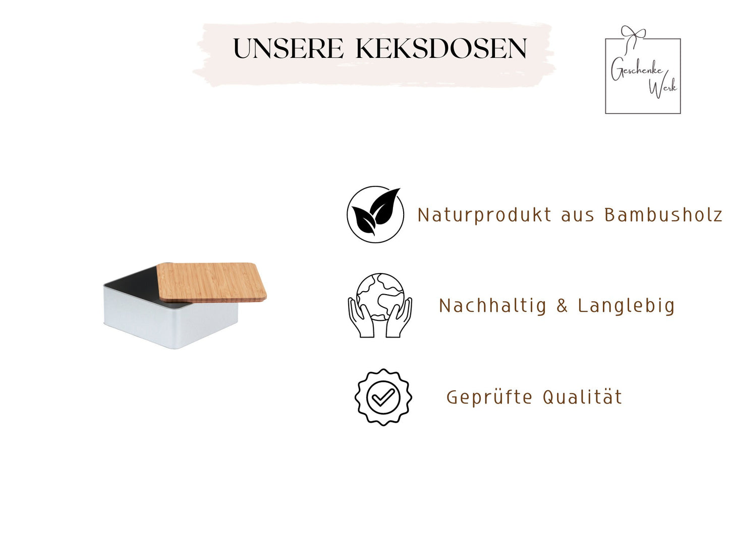 Keksdosen für Weihnachtsplätzchen - Kranz