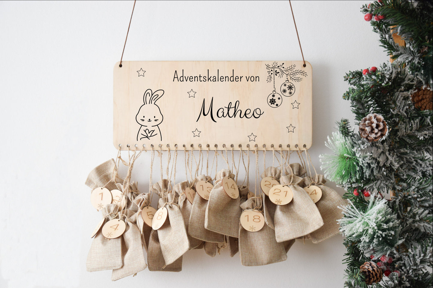 Calendrier de l'Avent pour enfants avec différents motifs d'animaux