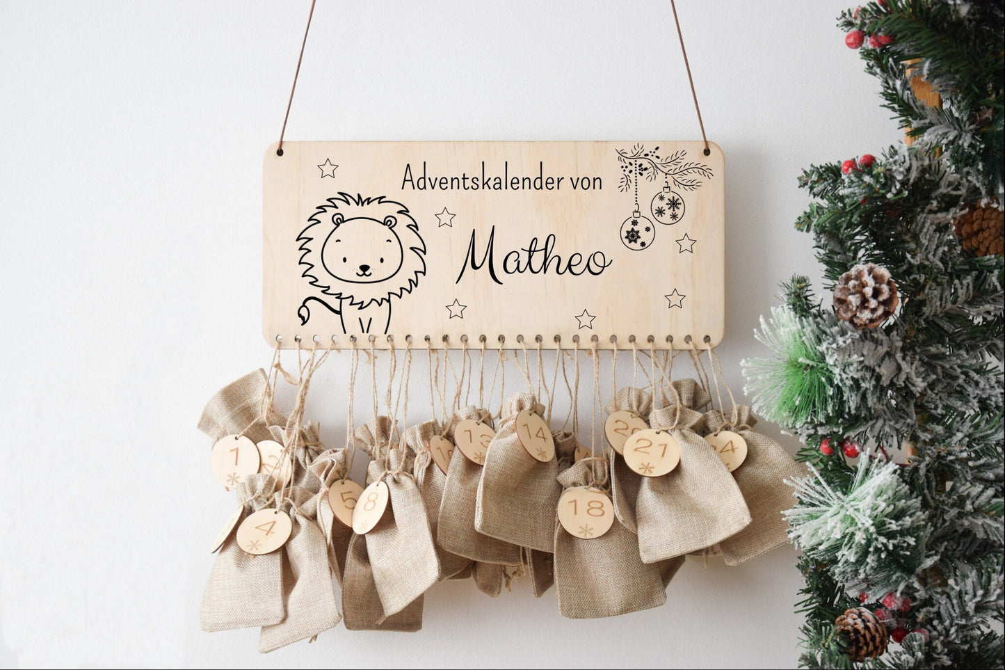 Calendrier de l'Avent pour enfants avec différents motifs d'animaux