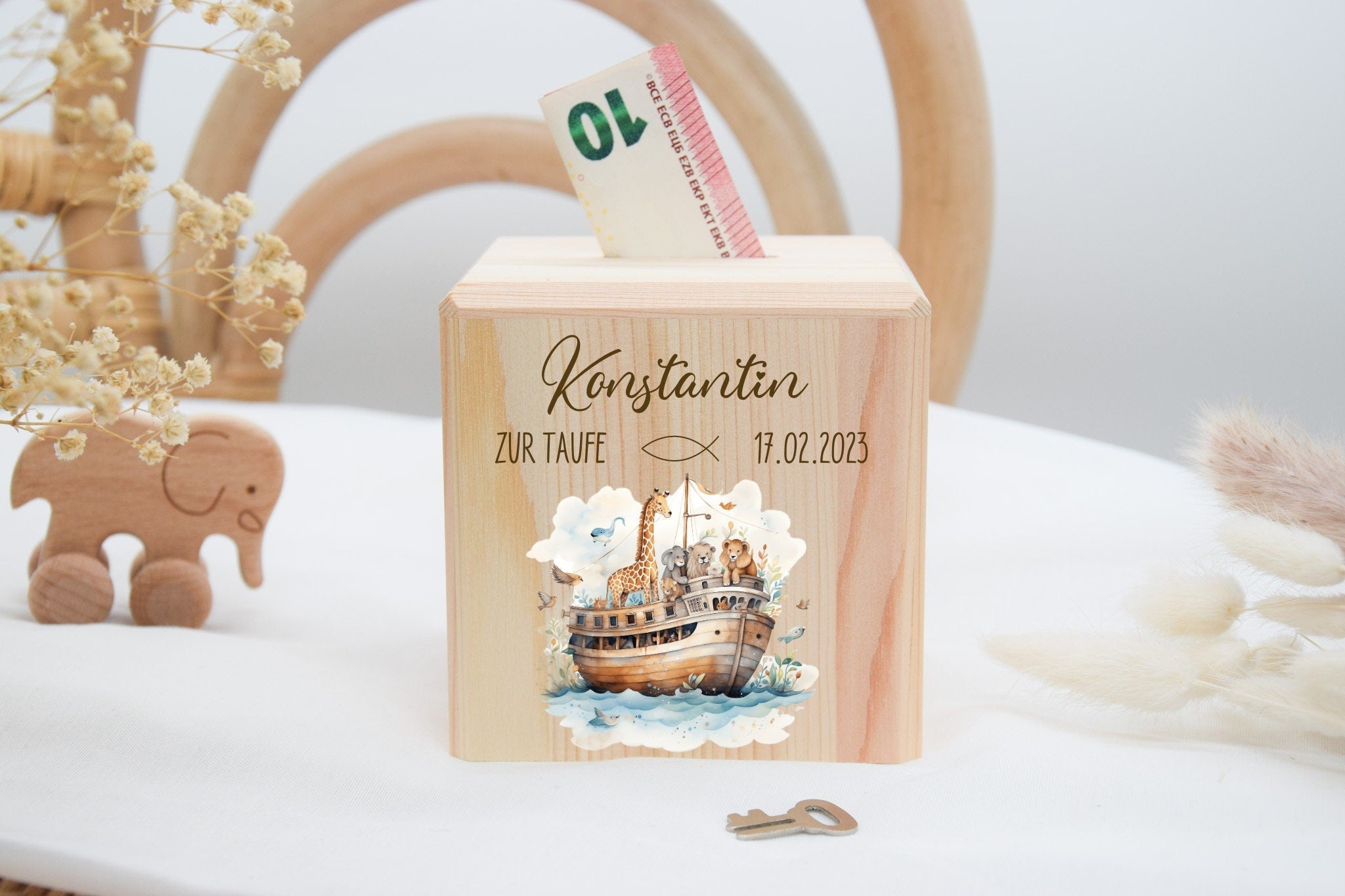 Party-Zubehör Mit Arche-Noah-Motiv – Wimpelkette „BABY SHOWER“, 2,74 M Lang