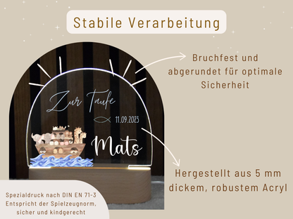 Nachtlicht Taufe Arche Noah