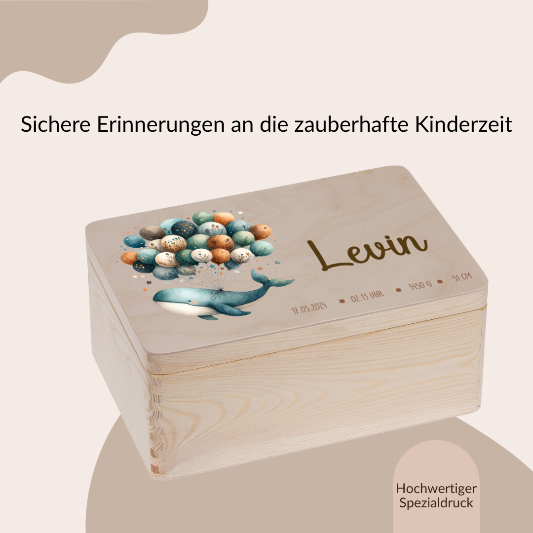 Erinnerungskiste Baby -  Wal
