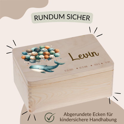 Erinnerungskiste Baby -  Wal