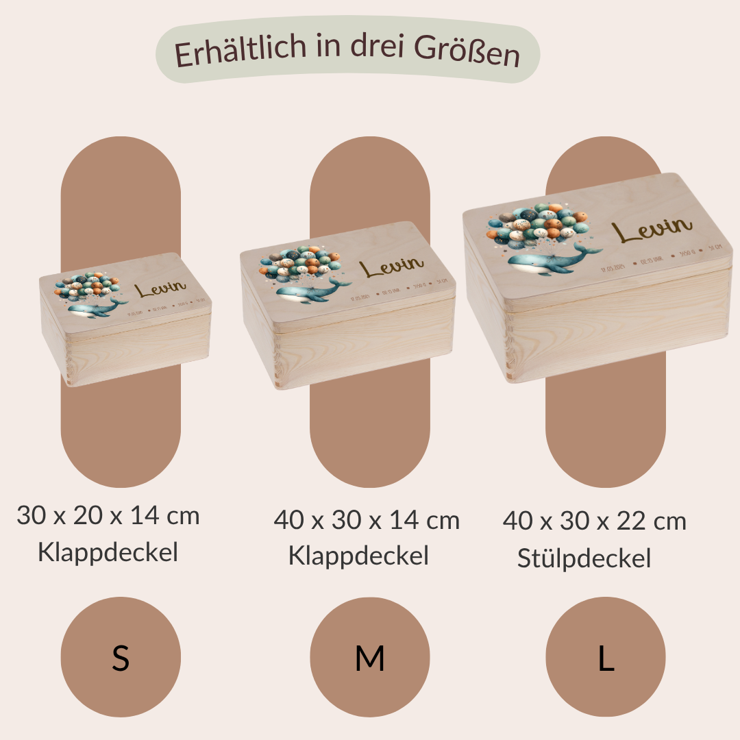 Erinnerungskiste Baby -  Wal