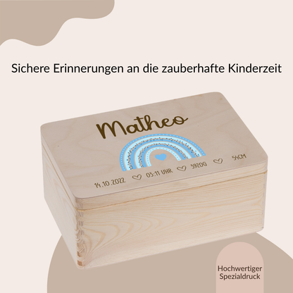 Erinnerungskiste -  Regenbogen Blau