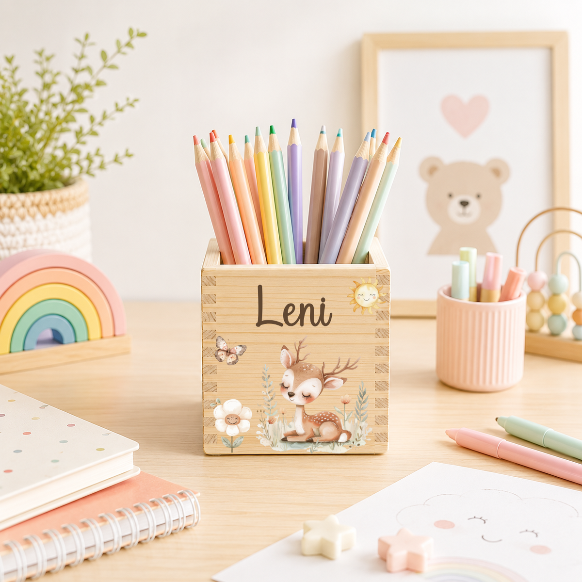 Stiftehalter Kinder mit  versch. Tiermotiven