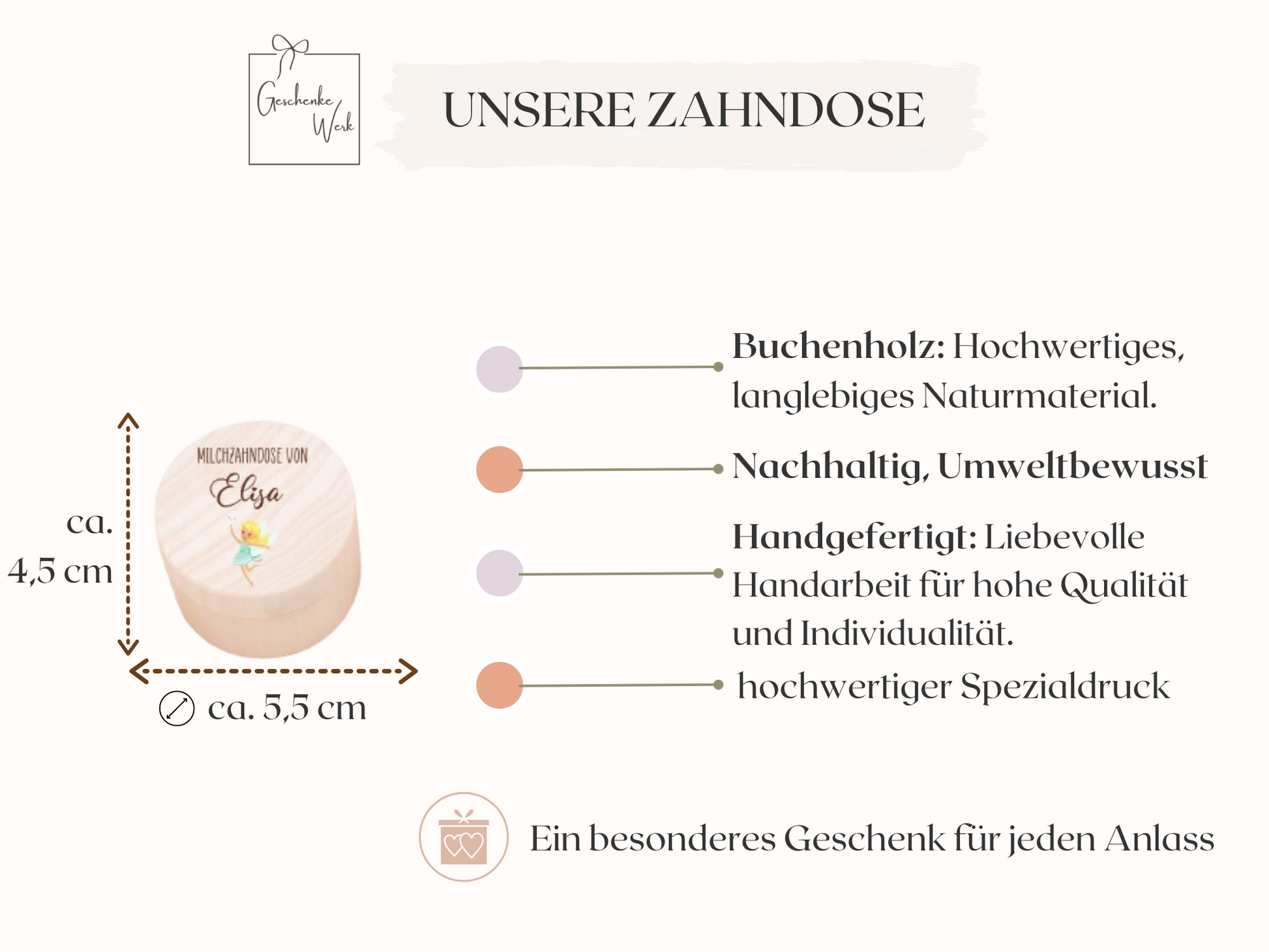 Milchzahndose personalisiert -  Zahnfee