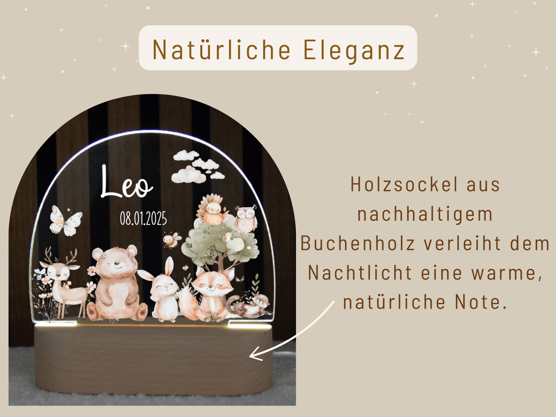 Nachtlicht Kinder - Woodland Tiern