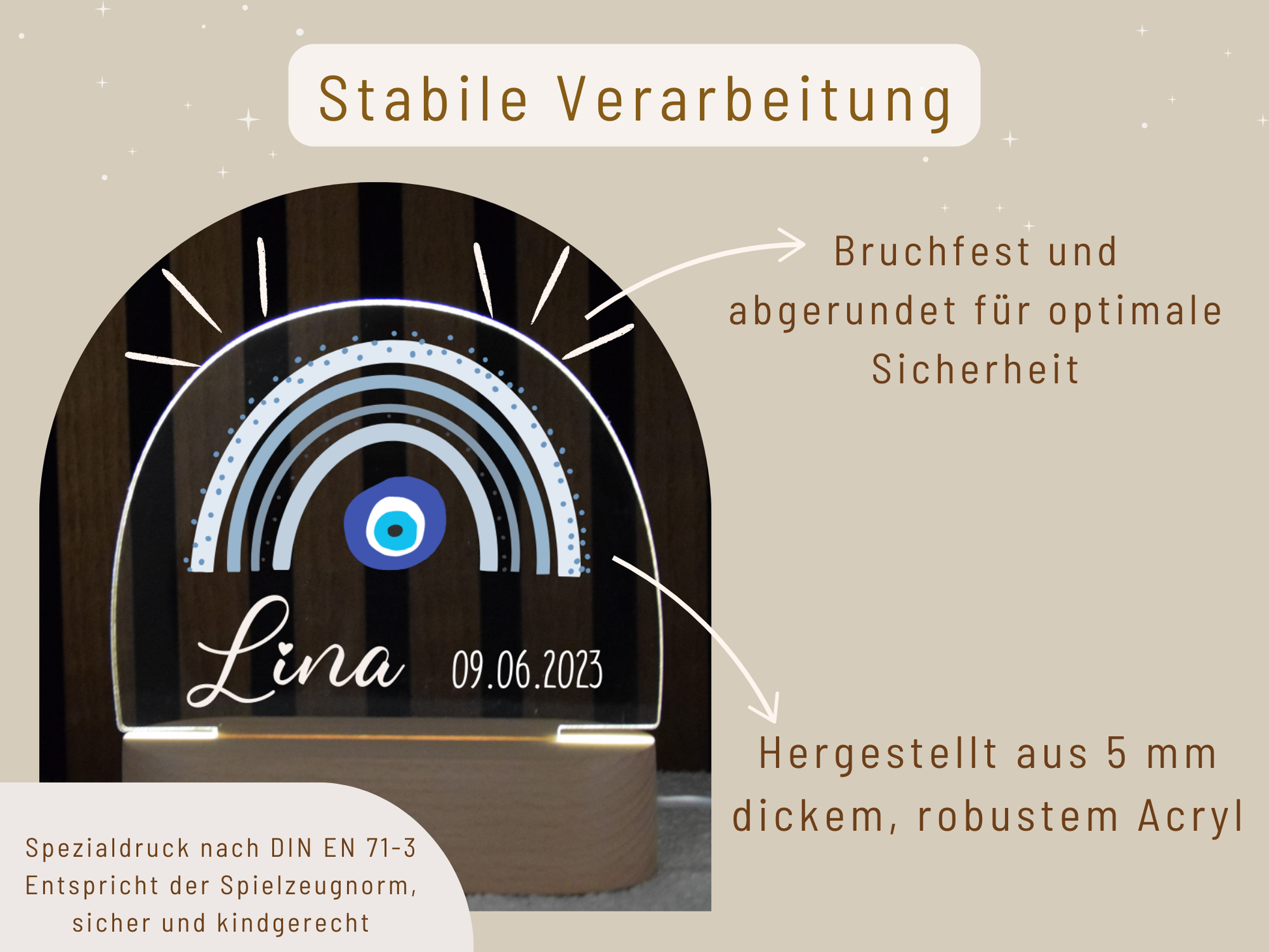 Nachtlicht Kinder - Regenbogen Nazar