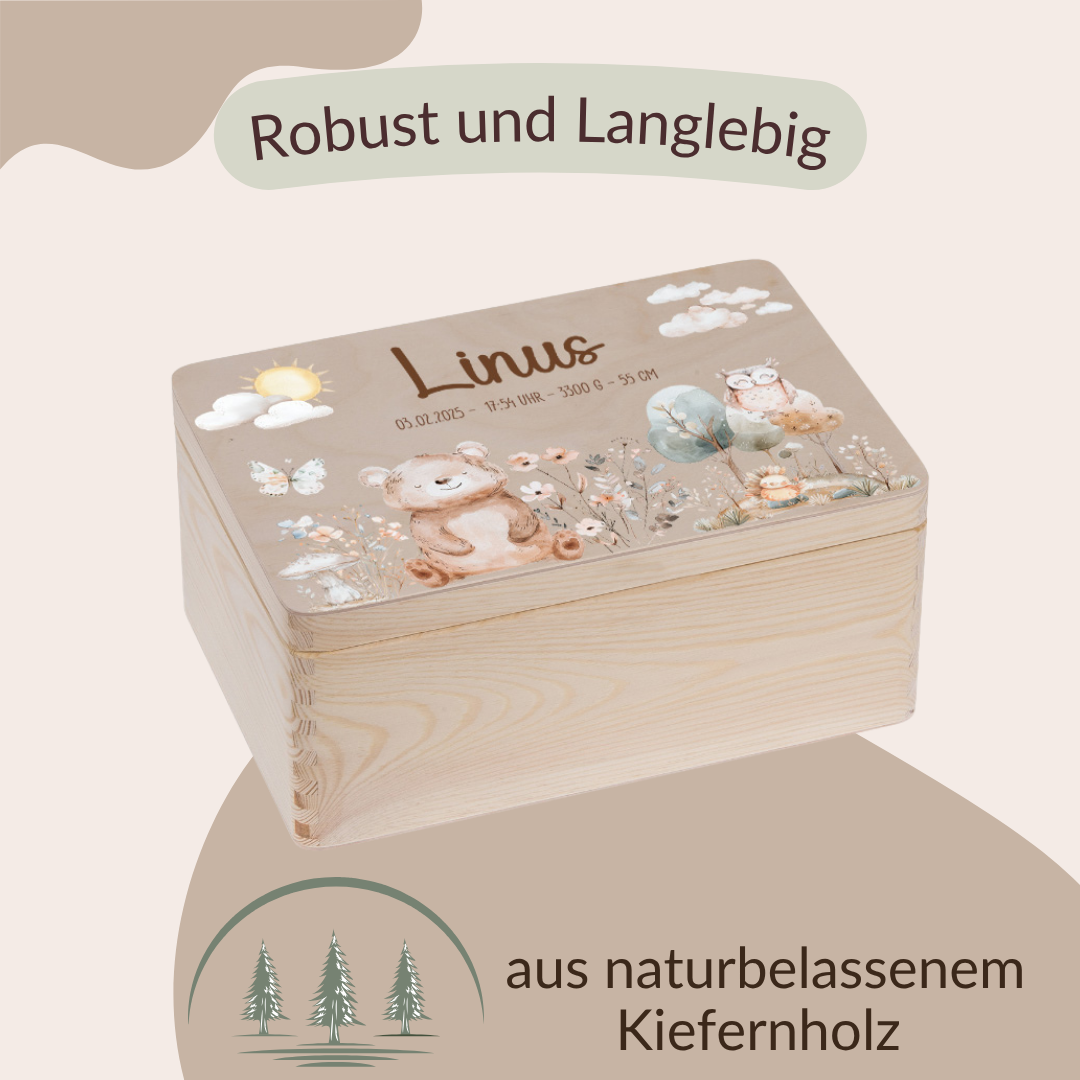 Erinnerungskiste Baby - versch. Tiermotiven