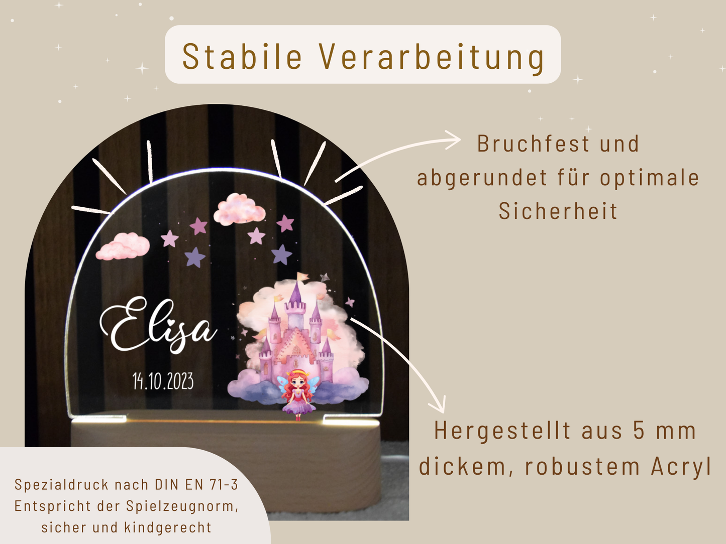 Nachtlicht Märchenschloss Fee