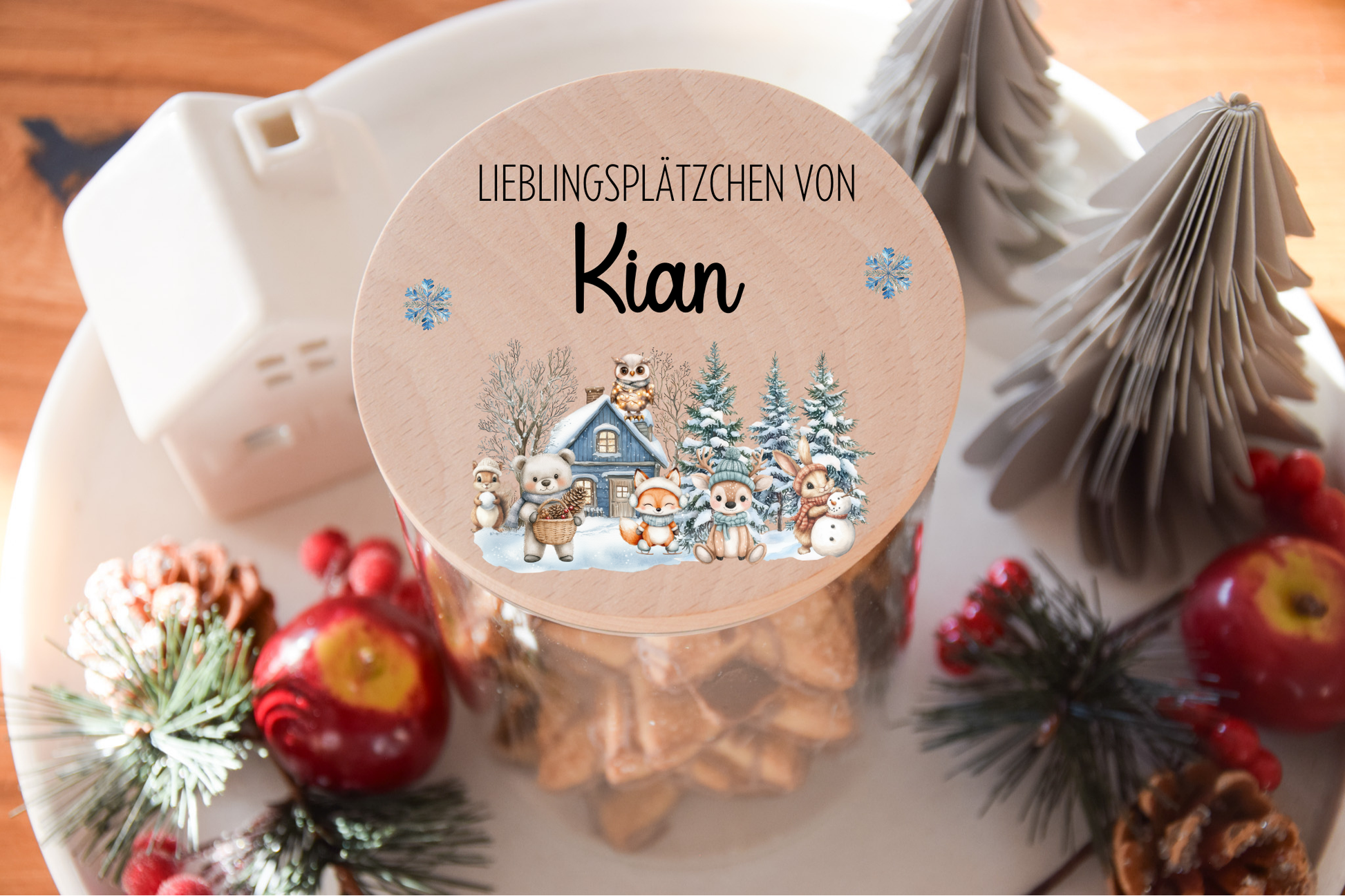 Vorratglas Weihnachten - Woodland Tieren