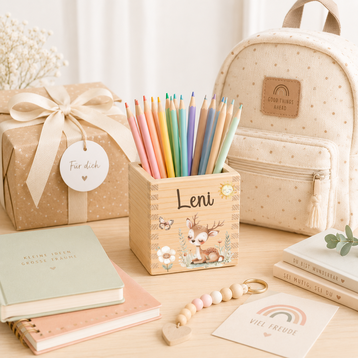 Stiftehalter Kinder mit  versch. Tiermotiven